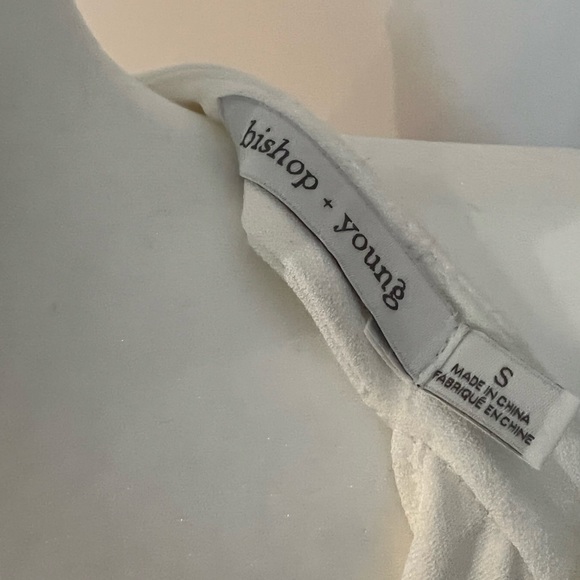 Bishop + Young Semi-Sheer Ivory Halter Dress Sz Small - Picture 7 of 8